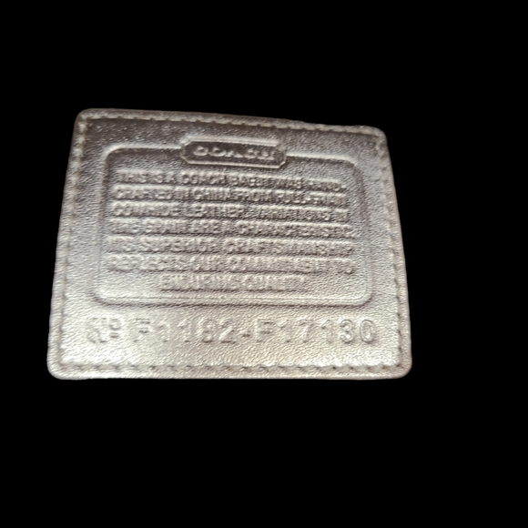 COACH ASHLEY PERFORATED METALLIC CHAMPAGNE LEATHER SATCHEL PURSE EUC - Picture 6 of 10